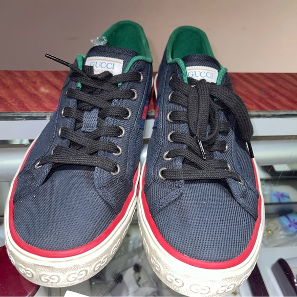 Gucci Tennis Tweed GG Logo Multicolored Sneaker Gucci Size 8 - Picture 6 of 13